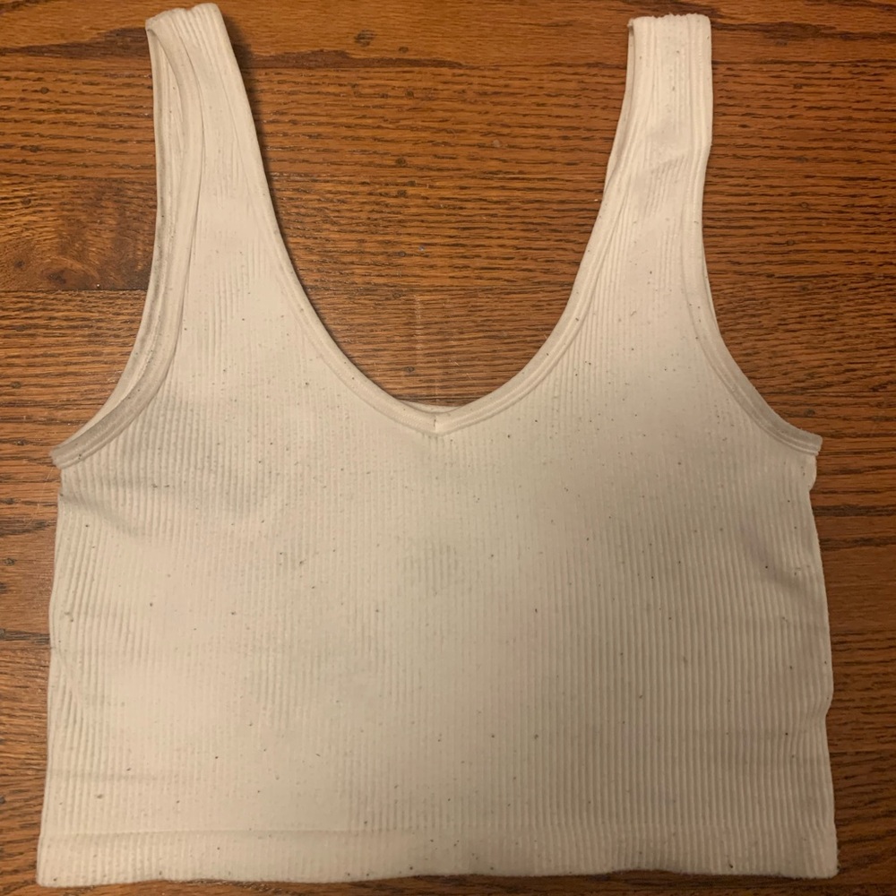 White ribbed tank top